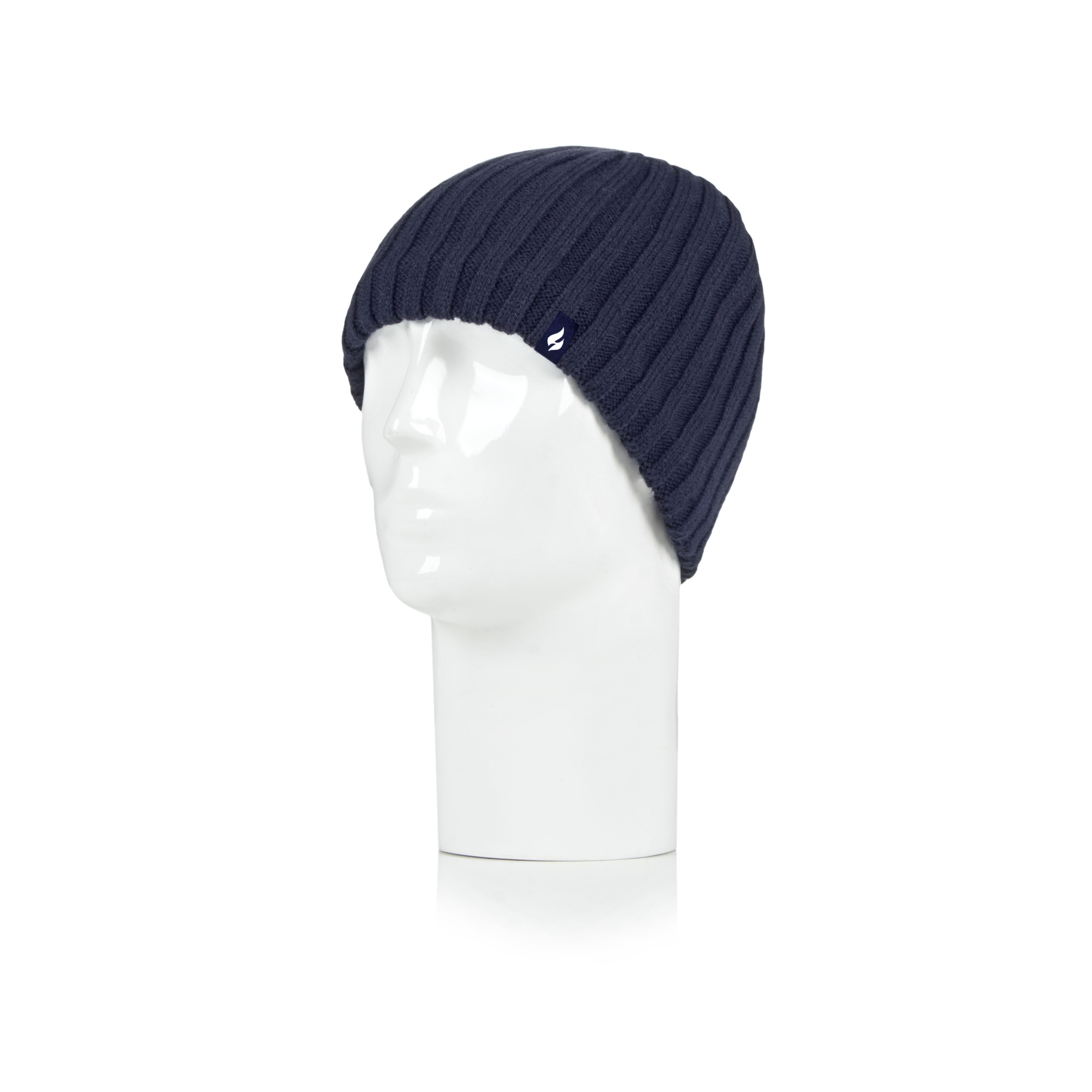 Heat Holders Men's Hudson Fine Rib Hat Navy One Size